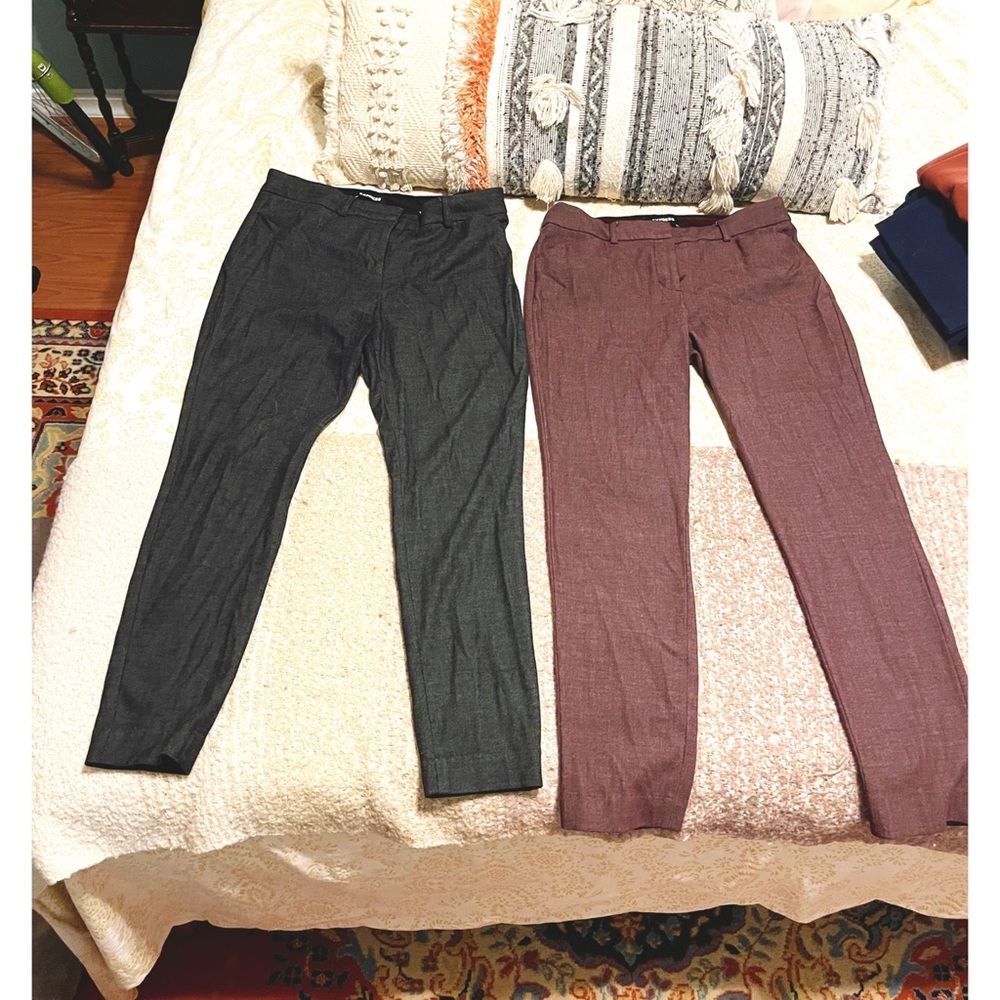Express Linen Ankle Stretch Pants size 8